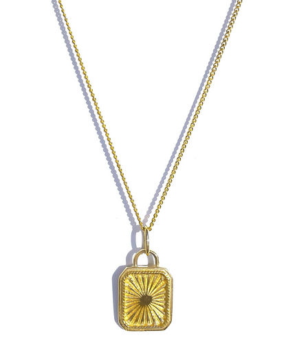 Sun Pendant Necklace Gold